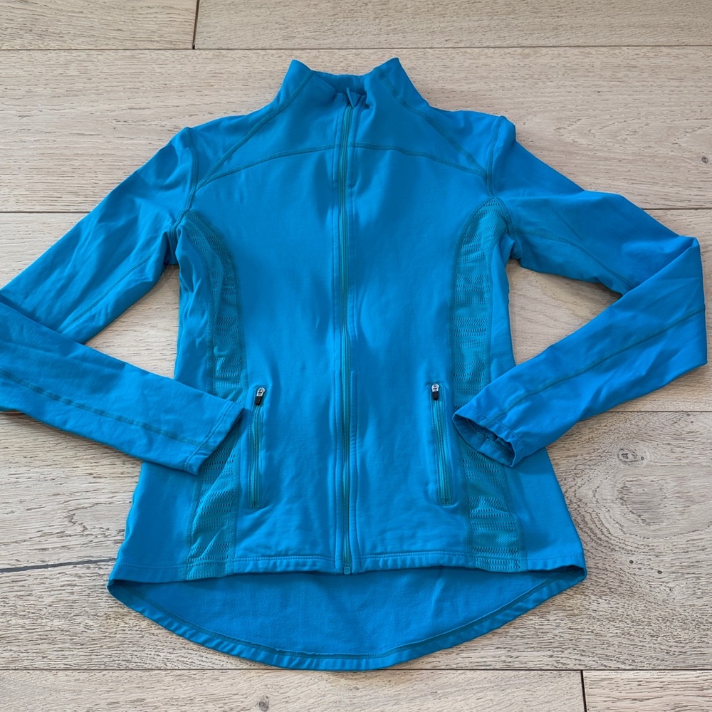 Roxy Full Zip Double Mesh Jacket in Turquoise Size Small